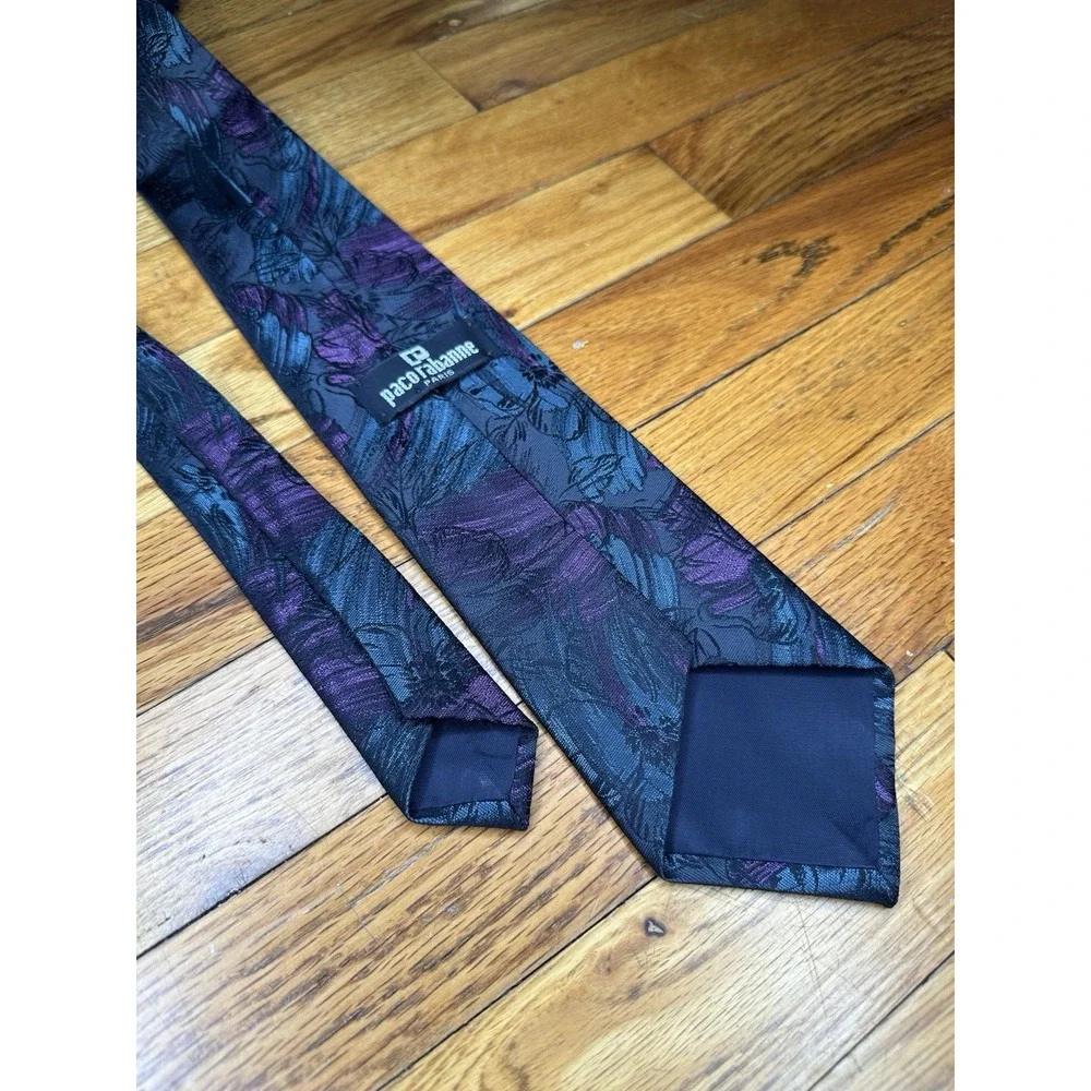 Metallic Purple & Teal Tie By‎ Paco Rabanne Paris - Gorgeous!